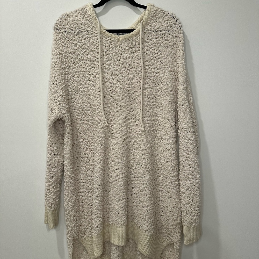 JODIFL Cream Popcorn Sweater Hoodie